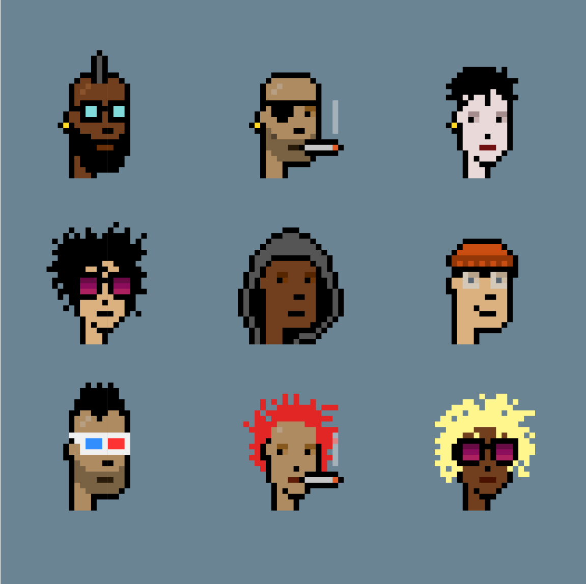 CryptoPunks grid